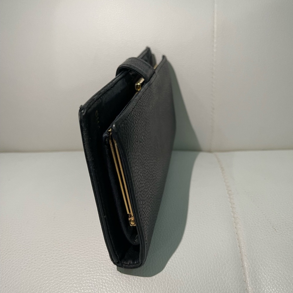 Authentic CHANEL Long Caviar Leather CC Bifold Flap Wallet - Picture 5 of 13